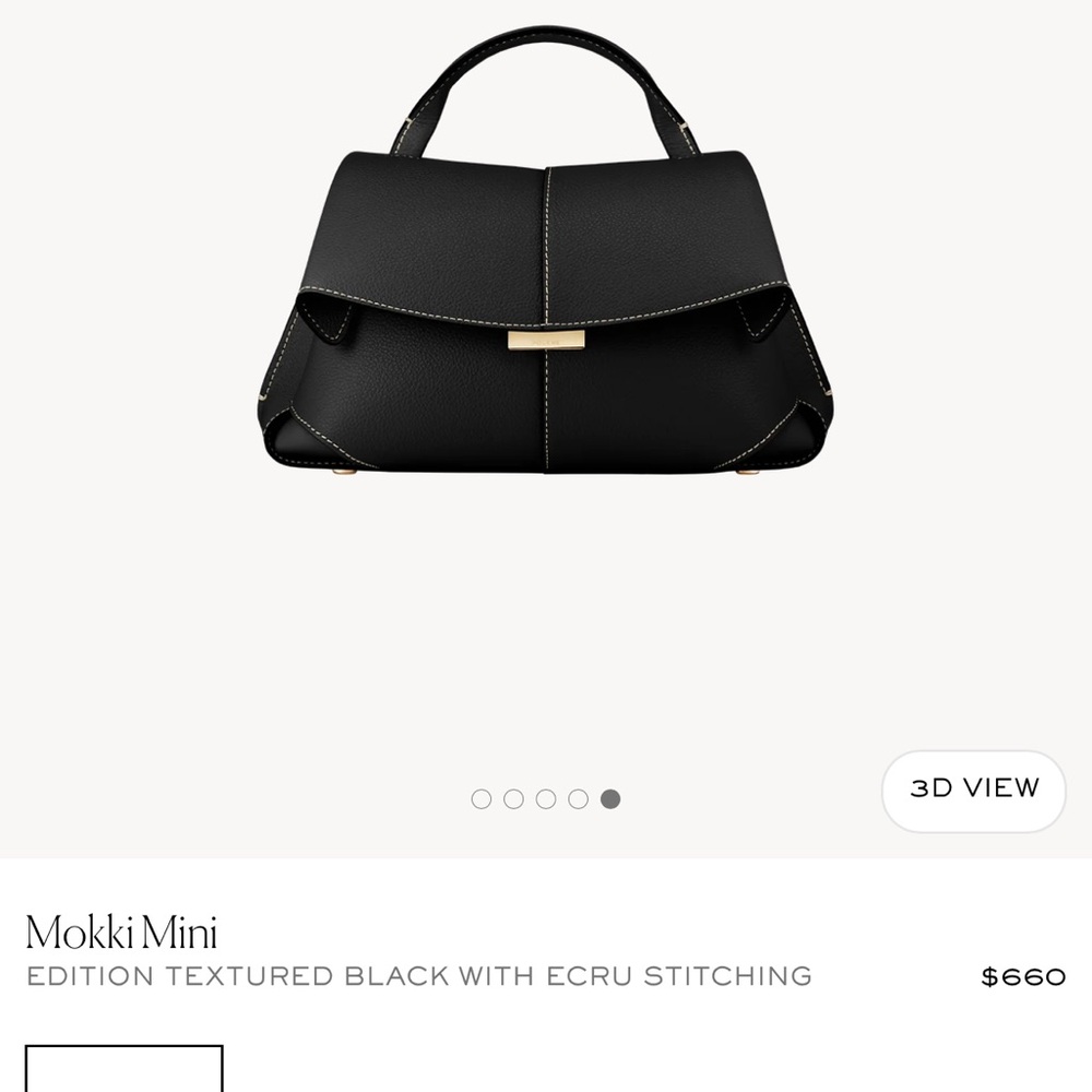 Textured Black Top-Handle Bag